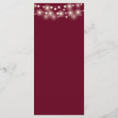 Trouw Dank U Lichten Burgundy Plaatskaart Menu (Achterkant)
