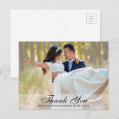 Trouw Dankjewel Bruid & Bruidegom Foto Ansichtkaar Briefkaart (Voorkant / Achterkant)