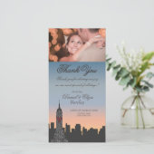 Trouw Dankkaart met foto voor het Empire State Bui Bedankkaart (Staand voorkant)