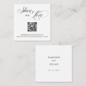 Trouw deel de liefde QR-code foto-inzetstuk Informatiekaartje (Voorkant / Achterkant)