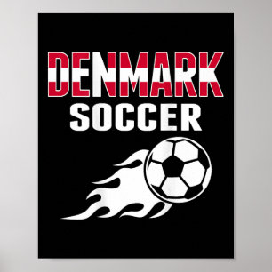 Trouw Denmark Voetbal Fans Shirt - Deens Voetbal Poster