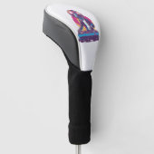 Trouw-DJ-schedel � Grappig formeel feestskelet Golfheadcover (Schuin)