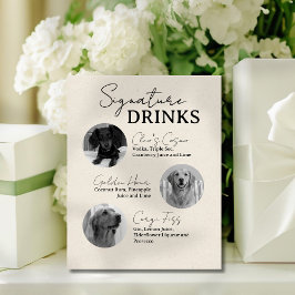 Trouw Drie Honden Signature Dranken Bar Bord Reclamebord Met Voetstuk