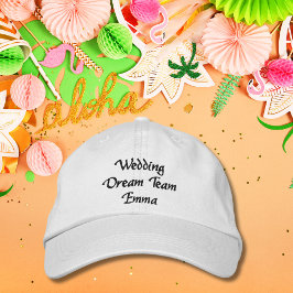 Trouw Droom Team, Bruid, Bachelorette Persoonlijk  Geborduurde Pet