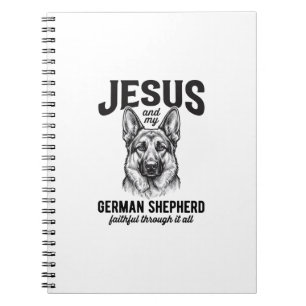 Trouw Duitse Herdershond Shirt voor Christelijke H Notitieboek