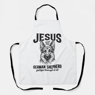 Trouw Duitse Herdershond Shirt voor Christelijke H Schort