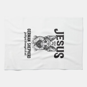 Trouw Duitse Herdershond Shirt voor Christelijke H Theedoek