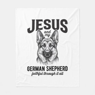Trouw Duitse Herdershond T-shirt voor Christelijke Fleece Deken