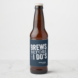 Trouw eerst een biertje in het navyblauw met perso bier etiket
