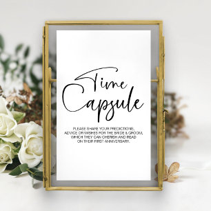 Trouw Eerste Huwelijksverjaardag Tijdcapsule Bord Poster