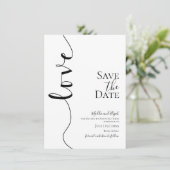 Trouw, Elegant, Eenvoudig, Typografie, Script, Save The Date (Staand voorkant)
