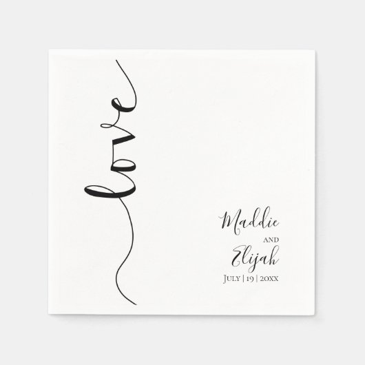 Trouw, Elegant, Eenvoudig, Typografie, Script, Servet (Voorkant)