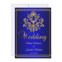 Trouw Elegant Koninklijk Blauw Goud Juweel 2