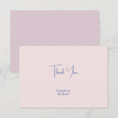 Trouw Elegant Minimalistisch Klassiek Dank Je Bedankkaart (Voorkant / Achterkant)