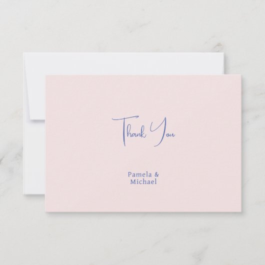 Trouw Elegant Minimalistisch Klassiek Dank je wel Bedankkaart (Voorkant)