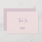 Trouw Elegant Minimalistisch Klassiek Dank je wel Bedankkaart (Voorkant / Achterkant)