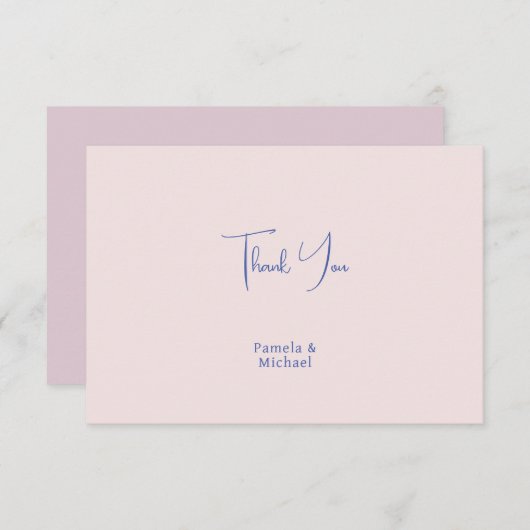 Trouw Elegant Minimalistisch Klassiek Dank je wel Bedankkaart (Voorkant / Achterkant)