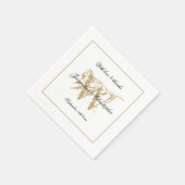 Trouw Elegant Monogram Klassiek Vintage Chic Servet (Hoek)