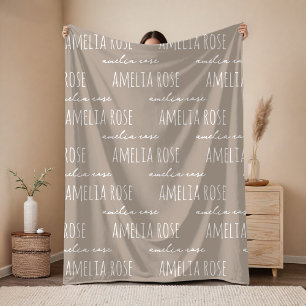 Trouw Elegant Script Nieuwe Moeder Baby Kinderen Fleece Deken