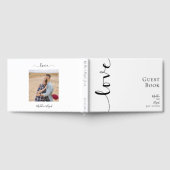Trouw, Elegant, Zwart & Wit Eenvoudig, Script, Gastenboek (Volledig)