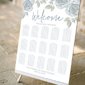 Trouw Elegante Bloemige Blauwe Waterverfrozen Poster