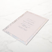 Trouw Elegante Damast Zilver Crème Bewaar De Datum Folie Uitnodiging (Gedraaid)