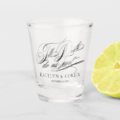 Trouw Elegante Goth-bruiloft tot de dood ons schei Shot Glas (Voorkant)