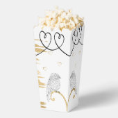 Trouw Elegante Gouden Liefdesvogels Bedankdoosjes (Popped)