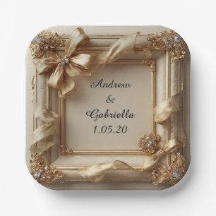 Trouw Elegante Ivoren Sierlijst Papieren Bordje