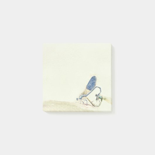 Trouw Elegante Libel Paring Liefde Hart Vorm Post-it® Notes (Voorkant)
