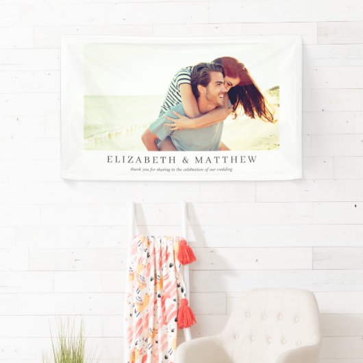 Trouw | Elegante Moderne Aangepaste Foto Spandoek (Insitu)