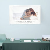 Trouw | Elegante moderne aangepaste foto Spandoek (Beurs)