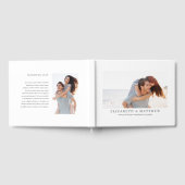 Trouw | Elegante Moderne Aangepaste Twee Foto Gastenboek (Volledig)