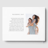 Trouw | Elegante Moderne Aangepaste Twee Foto Gastenboek (Achterkant)