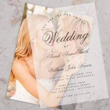Trouw Elegante Script Calligrafie Transparant 