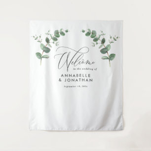 Trouw elegante welkom eucalyptus botanische salie wandkleed
