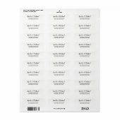 Trouw Elegetiket met Aangepast Retouradreslabel Etiket (Full Sheet)