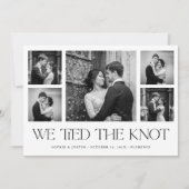 Trouw Elopement Aankondiging | Modern Foto Raster (Voorkant)