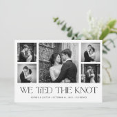 Trouw Elopement Aankondiging | Modern Foto Raster (Staand voorkant)