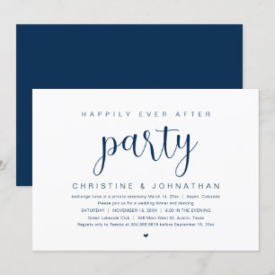 Trouw Elopement, Happily Ever After Feest Uitnodig Kaart