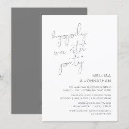 Trouw Elopement, Happily Ever After Feestje Kaart