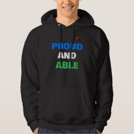 Trouw en Capabel Aangepaste tekst Disability Pride Hoodie
