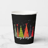 Trouw en Helder Kerstmis Papieren Bekers (Achterkant)