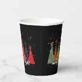 Trouw en Helder Kerstmis Papieren Bekers (Rechts)