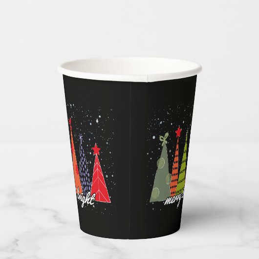 Trouw en Helder Kerstmis Papieren Bekers (Rechts)