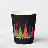 Trouw en Helder Kerstmis Papieren Bekers (Voorkant)