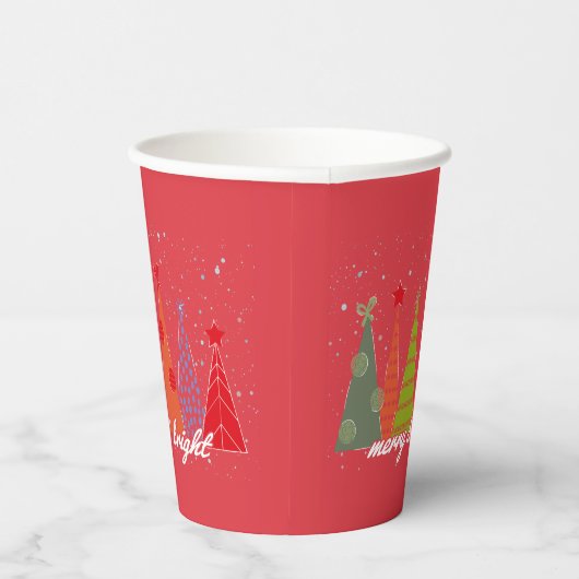 Trouw en Helder Kerstmis Papieren Bekers (Rechts)