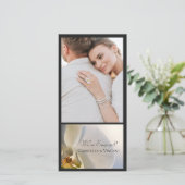 Trouw- en verlovingsaankondiging Orchidee Eleganti Aankondiging (Staand voorkant)