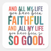 Trouw en zo goed | Christelijke aanbidding Sticker (Voorkant)