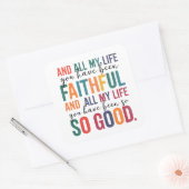 Trouw en zo goed | Christelijke aanbidding Sticker (Envelop)